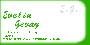 evelin gevay business card